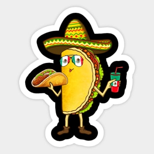 Tacos I love tacos taco day best Mexican food Sticker